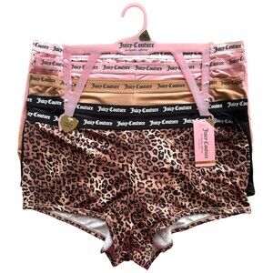 Juicy Couture Women's Set of 5 Cute & Curvy Panties Plus Size 1X Multi Printed